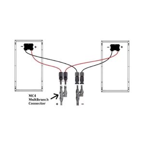 Alternative view of MC4 Y connectors set