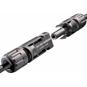 Alternative view of MC4 solar connectors set