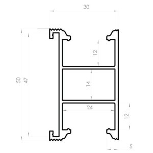 Alternative view of Aluminum Profile For Photovoltaic Panels 30/50