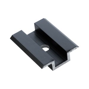 Box with middle clamps in black 12 pieces